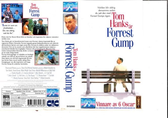 Huvudbild FORREST GUMP (VHS)