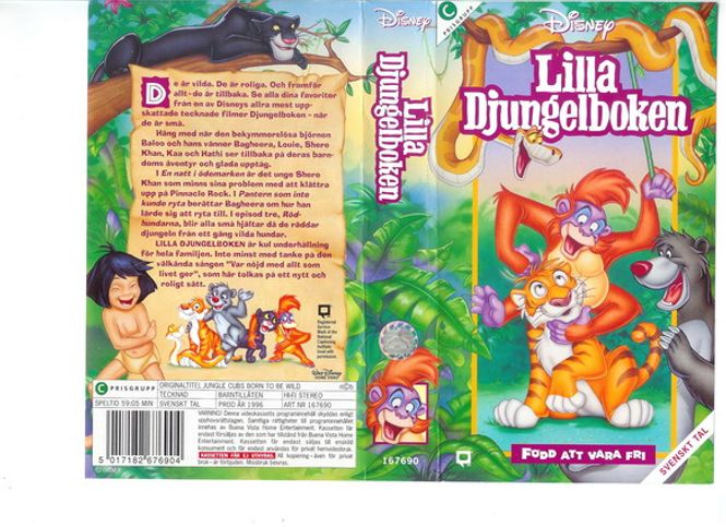 Huvudbild LILLA DJUNGELBOKEN:född att vara fri (VHS)