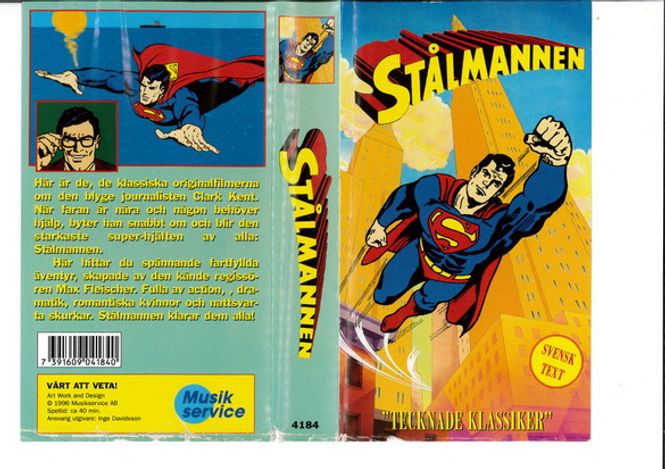 Huvudbild Stålmannen (Teckande Klassiker) vhs