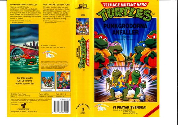 Teenage Mutant Hero Turtles 3 - Punkgrodorna anfaller (vhs)