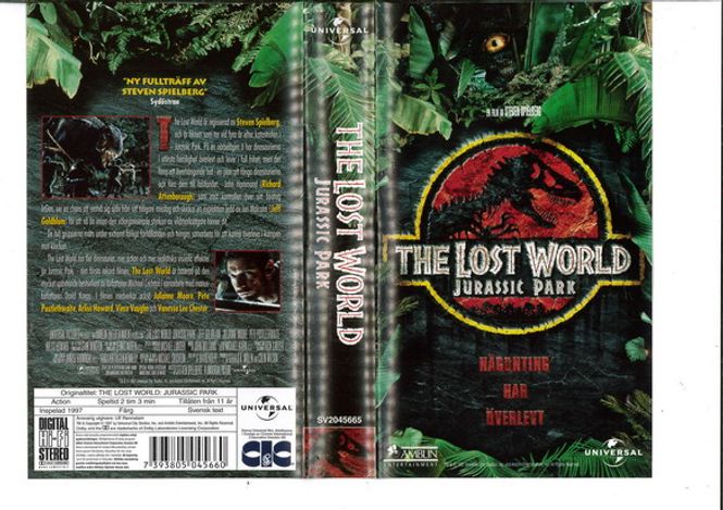 Huvudbild Jurassic Park The Lost World (vhs)