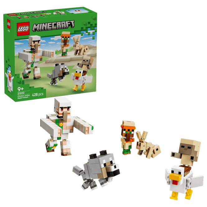 Huvudbild Minecraft - Ökenattack med hönsryttare (lego)