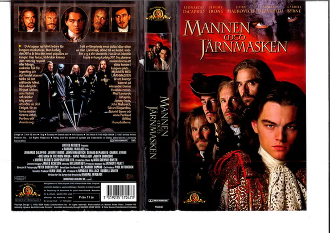 Huvudbild Mannen med järnmasken (1997) VHS
