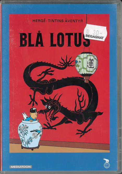 Huvudbild Tintins äventyr 03 Blå lotus (DVD) beg