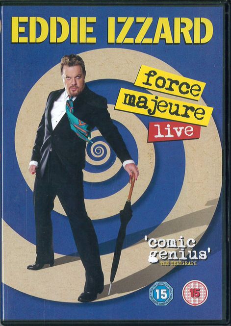 Huvudbild Eddie Izzard - force majeur live (DVD) beg import