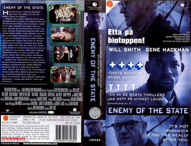 Huvudbild ENEMY OF THE STATE (VHS)