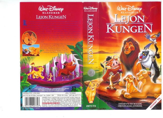 Huvudbild Lejonkungen - Disneyklassiker 32 (VHS)